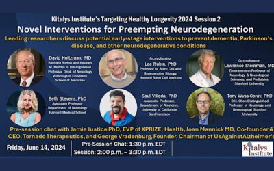 New Webinar:  Novel Interventions for Preempting Neurodegeneration